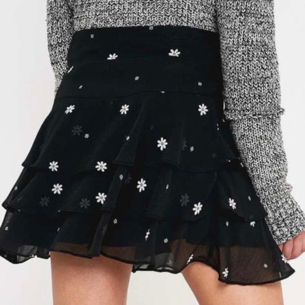 Urban Outfitters Daisy Tiered Skirt